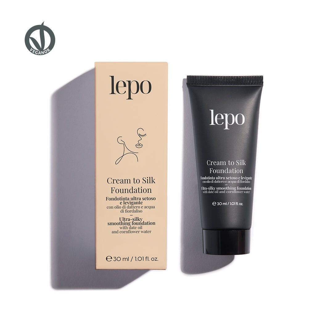 CREAM TO SILK FOUNDATION Fondotinta ultra setoso e levigante con olio di dattero e acqua di fiordaliso