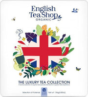 Set regalo Union Jack bianca in scatola di latta72 buste