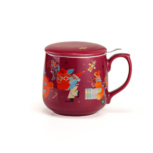 Neavita Mug Herbal Infuser di Natale Rossa 400 ml
