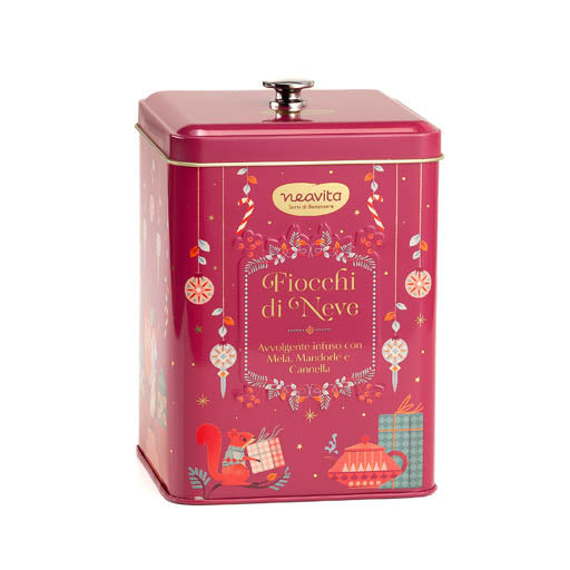 Neavita infuso fiocchi di neve filtroscrigno in biscottiera natale 15 filtri da 3,5 g