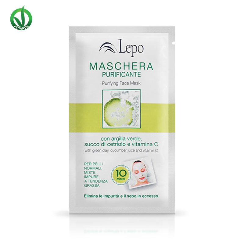 MASCHERA PURIFICANTE con argilla verde, succo di cetriolo e vitamina C