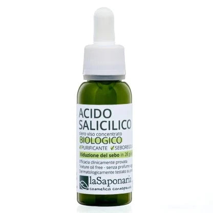 Acido salicilico NEW! Attivi Puro - Siero viso certificato biologico purificante e seboregolatore