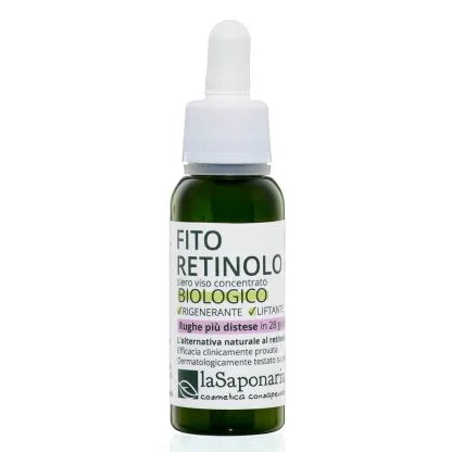 Fitoretinolo Attivo Puro - Siero viso concentrato biologico. Rigenerante e liftante
