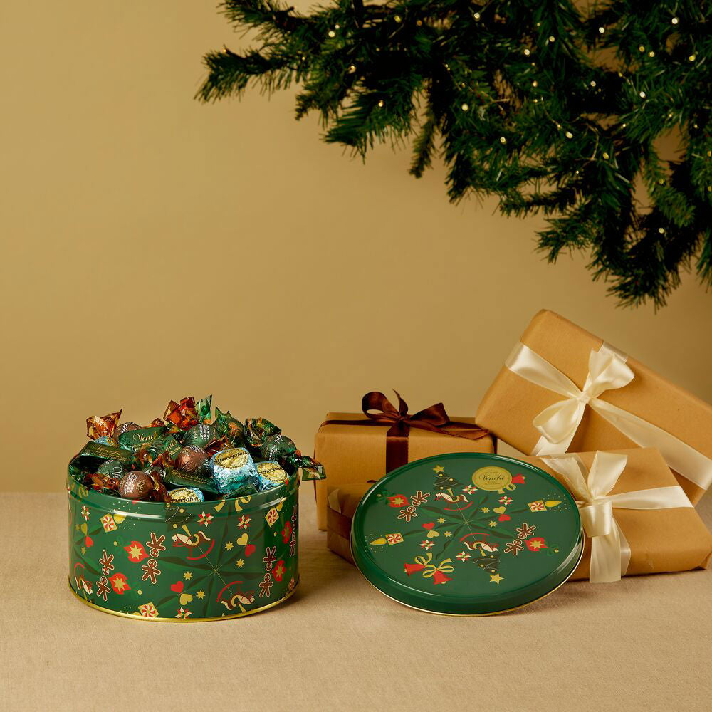 Latta di Natale grande con cioccolatini assortiti 400 g