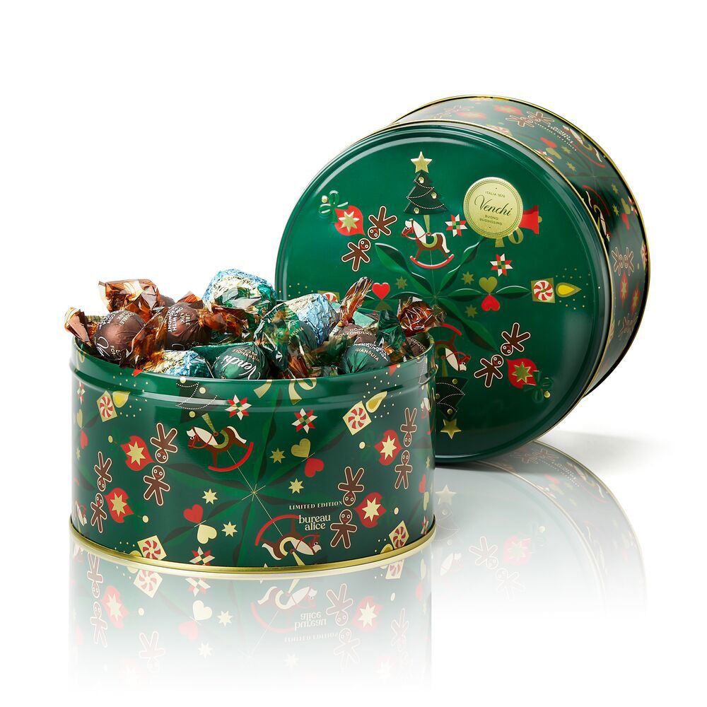 Latta di Natale grande con cioccolatini assortiti 400 g